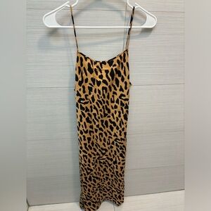 DVF leopard print slip dress size 6
